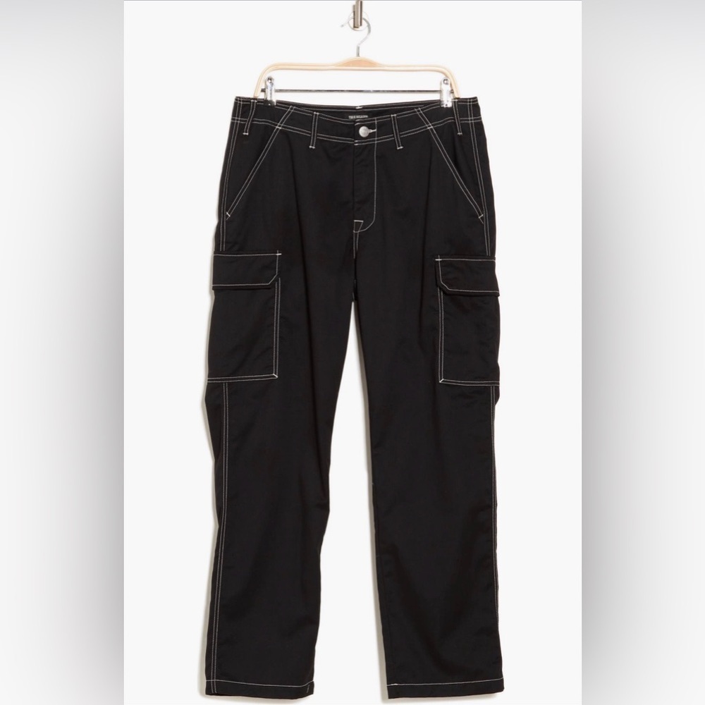 True Religion Black Cargo Pants - Picture 3 of 8